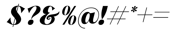 Megiska Italic Font OTHER CHARS