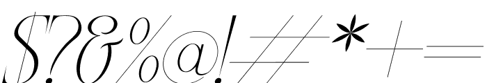 Meglona Italic Font OTHER CHARS
