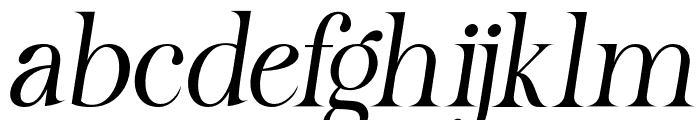 Meladiya-Italic Font LOWERCASE
