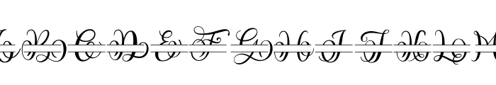 Melanie monogram Font UPPERCASE