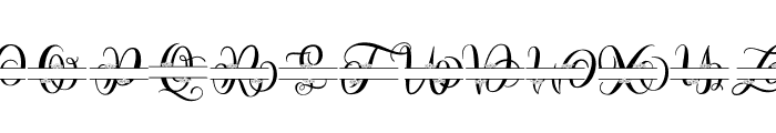 Melanie monogram Font LOWERCASE