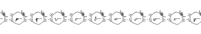 Melati Monogram Regular Font LOWERCASE