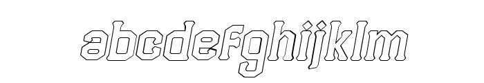 Melbrick Italic Outline Font LOWERCASE