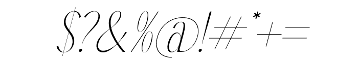 Meliodash Italic Font OTHER CHARS
