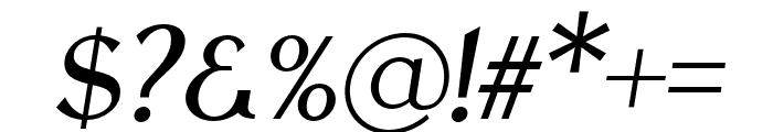 Melion-MediumItalic Font OTHER CHARS