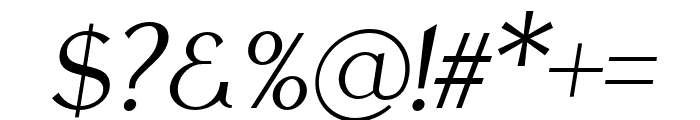Melion-ThinItalic Font OTHER CHARS