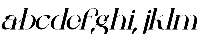 Melisen Italic Font LOWERCASE