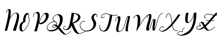Melisha Putri Italic Font UPPERCASE