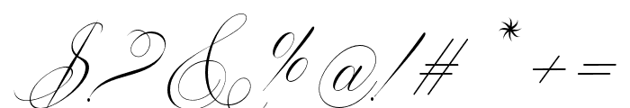 Mellintina Calligraphy Regular Font OTHER CHARS