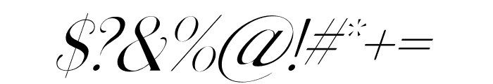Melogia Light Italic Font OTHER CHARS