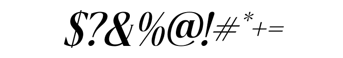 Melondy Italic Font OTHER CHARS
