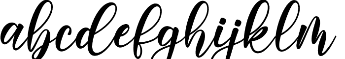 Melyana Font LOWERCASE