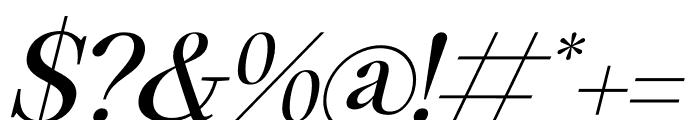 Memogram Italic Font OTHER CHARS