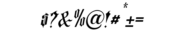 Menotius-italic Font OTHER CHARS