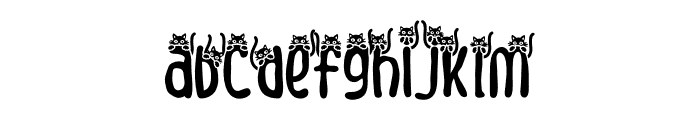 Meow Zilla Cat 5 Font LOWERCASE