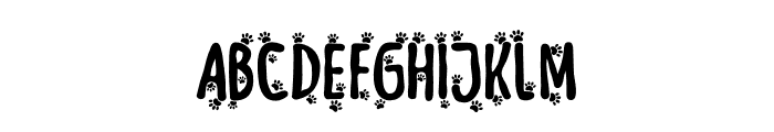 Meow Zilla Paw 2 Font UPPERCASE