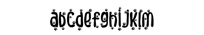 Meow Zilla Paw 2 Font LOWERCASE