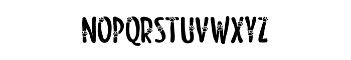 Meow Zilla Paw Font UPPERCASE
