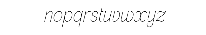 Mercusuar Thin Italic Font LOWERCASE