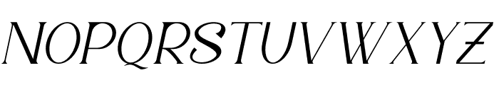 Meridian Italic Font UPPERCASE