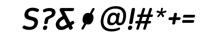Meridiana Pro SemiBold Italic Font OTHER CHARS