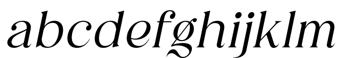 Merilia-Italic Font LOWERCASE