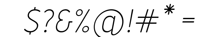 Merlo-RoundLightItalic Font OTHER CHARS