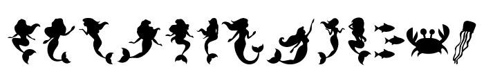 Mermaids Extras Regular Font LOWERCASE