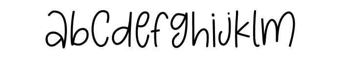 Merry And Bright Single Line Font LOWERCASE