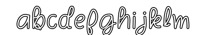 Merry Bright Outline Font LOWERCASE