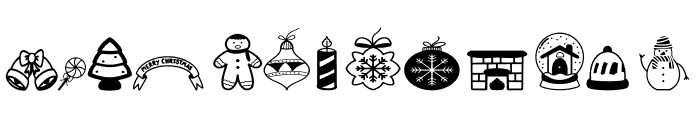 Merry Christmas Dingbats Font LOWERCASE