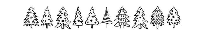 Merry Christmas Tree Font OTHER CHARS