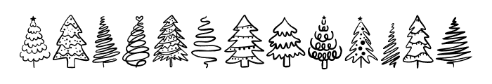 Merry Christmas Tree Font LOWERCASE