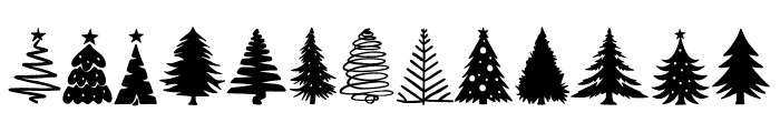 Merry Tree Set Font UPPERCASE