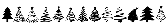 Merry Tree Set Font UPPERCASE