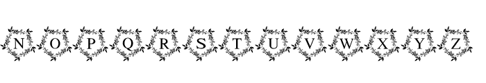 Merry Wreath Font LOWERCASE