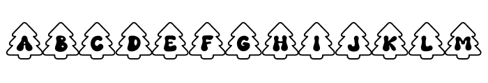Merry Xmas Outline Font UPPERCASE