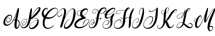 MerryScript-Italic Font UPPERCASE