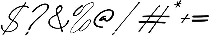 Merrys Handwritten Italic Font OTHER CHARS