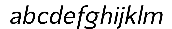 Mersin-BookItalic Font LOWERCASE
