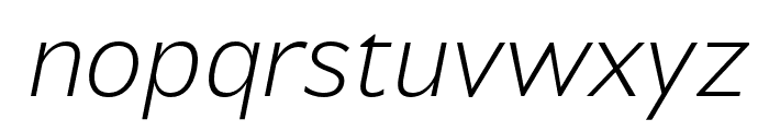 Mersin-ExtraLightItalic Font LOWERCASE