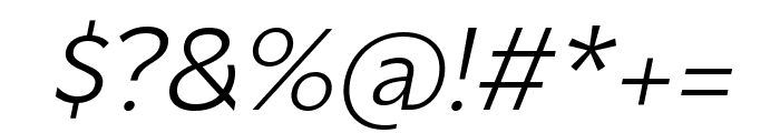 Mersin Light Italic Font OTHER CHARS