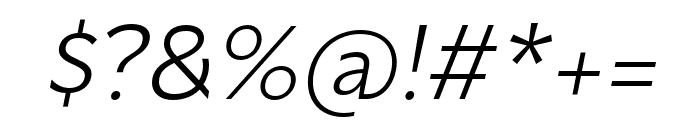 Mersin-LightItalic Font OTHER CHARS
