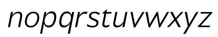 Mersin-LightItalic Font LOWERCASE