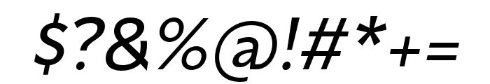 Mersin-RegularItalic Font OTHER CHARS