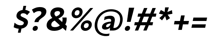 Mersin-SemiBoldItalic Font OTHER CHARS