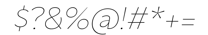 Mersin Thin Italic Font OTHER CHARS