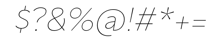 Mersin-ThinItalic Font OTHER CHARS