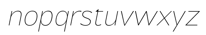 Mersin-ThinItalic Font LOWERCASE
