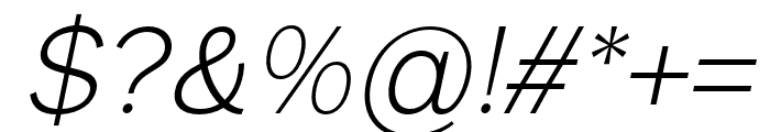 Mesveda-Italic Font OTHER CHARS